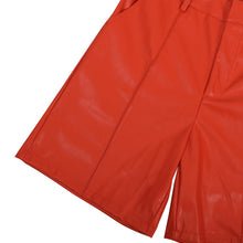 Load image into Gallery viewer, Main Character Energy Faux Leather Short Set 🔥
