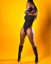 Load image into Gallery viewer, Marie Snake Print Puff Sleeve Bodysuit
