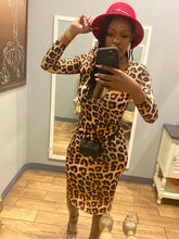 Load image into Gallery viewer, Cheetah Got Me Feel'n It Dress
